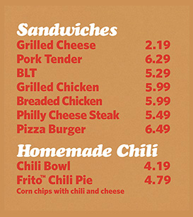 Sandwiches & Homemade Chili